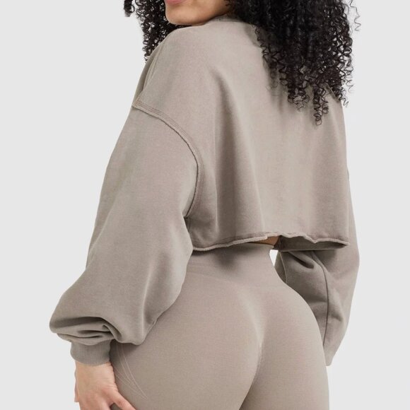 Raw Lounge Crop Sweatshirt - Picture 2 of 5